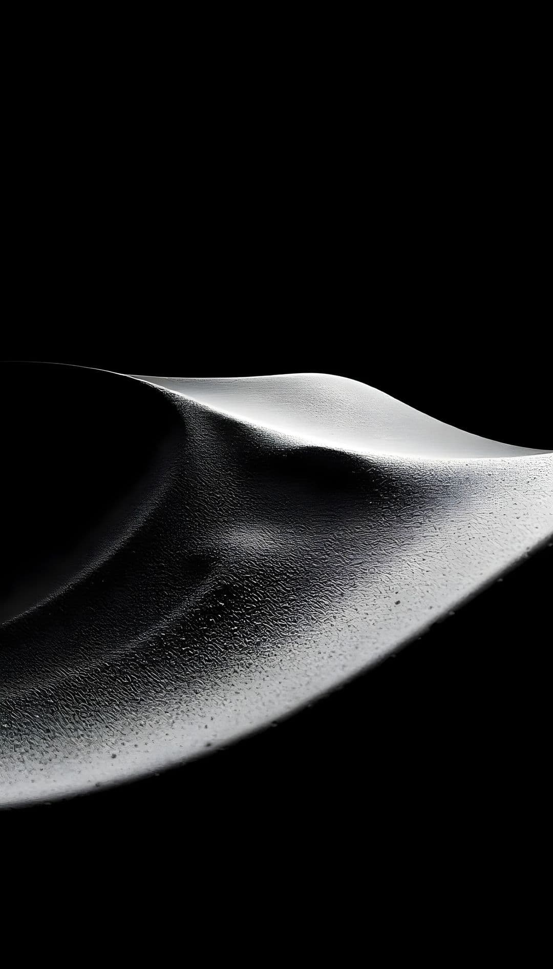 Smooth white curves on black background